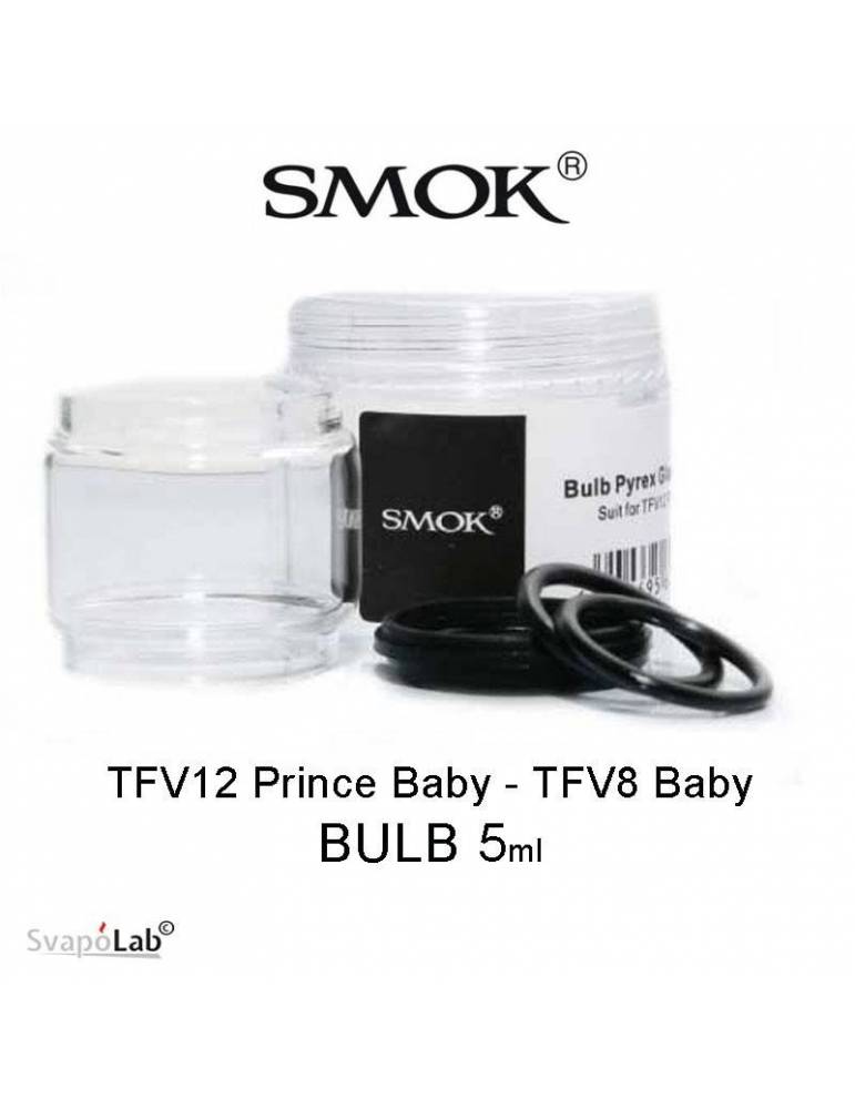 Smok BULB pirex glass tube 5ml (1 pz con Oring) per TFV12 Prince baby, TFV8 baby, Brit mini