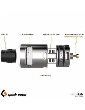 Geekvape TSUNAMI 24 RDA Glass Window - componenti