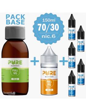 Pure pack BASE 70/30 - 150ml - nic.6 (con 5 Basi 10ml/18nic)