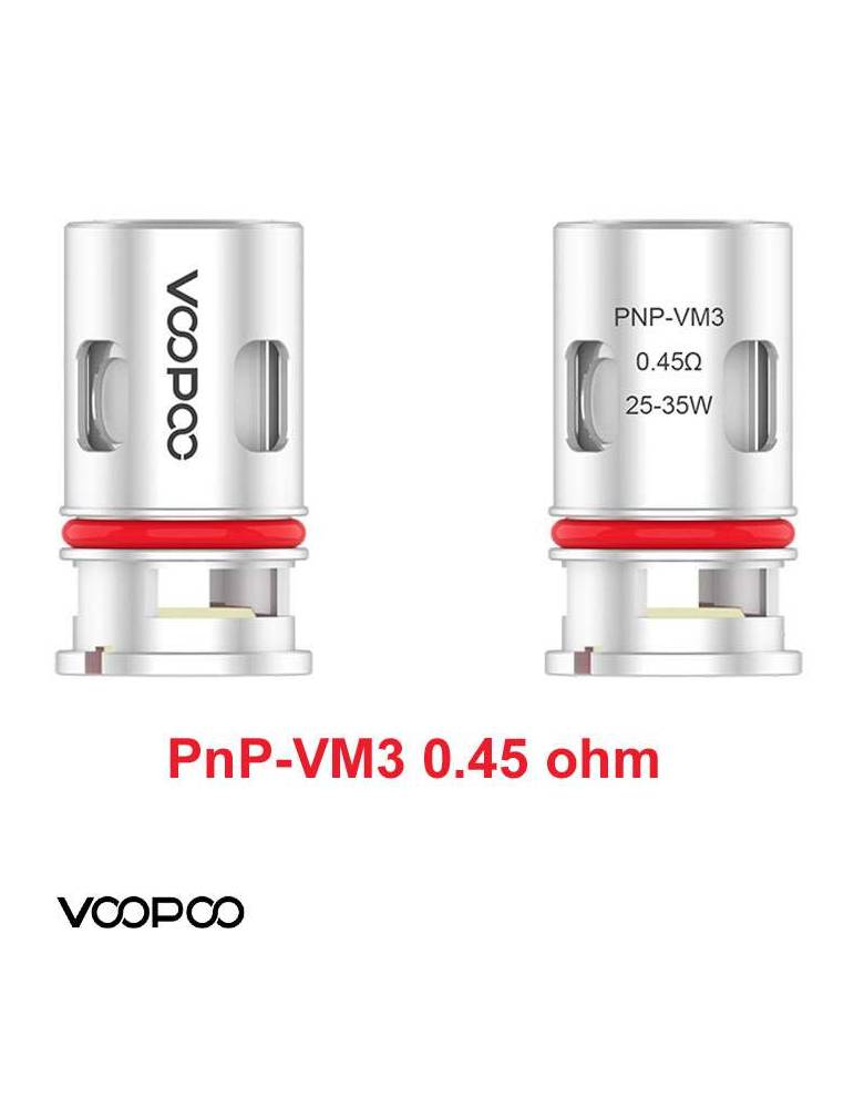 VooPoo PNP-VM3 coil 0,45ohm/25-35W (1 pz) per serie Vinci e Drag