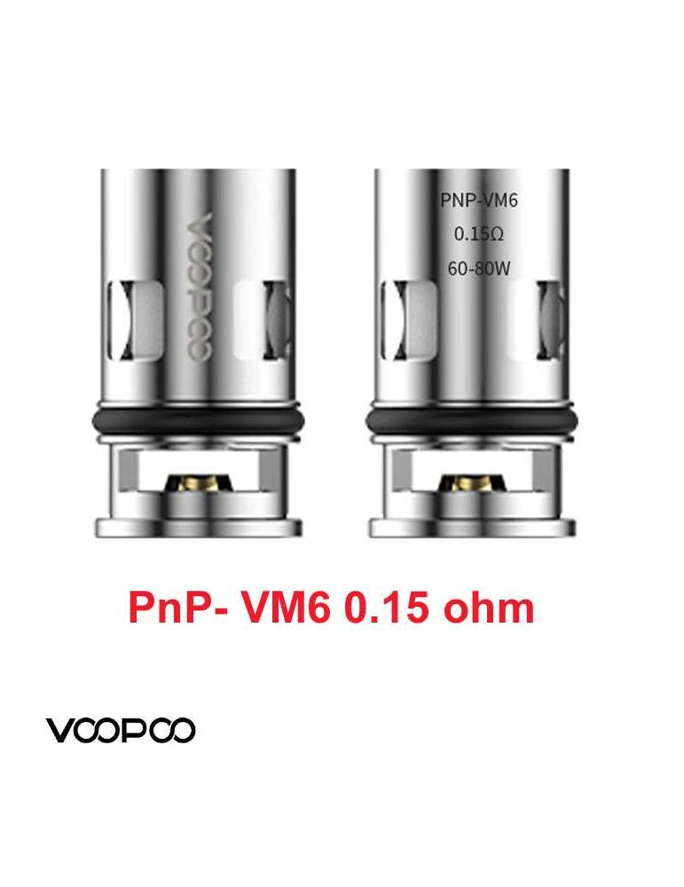 VooPoo PNP-VM6 coil 0,15ohm/60-80 (1 pz) per serie Vinci e Drag