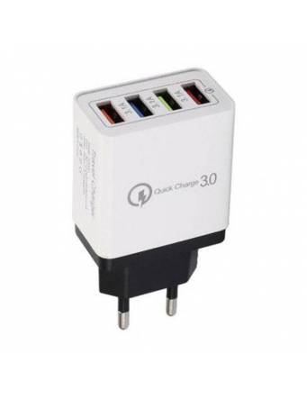 Adattatore di rete 4 USB X 3.1A – caricabatteria rapido (NERO) lp