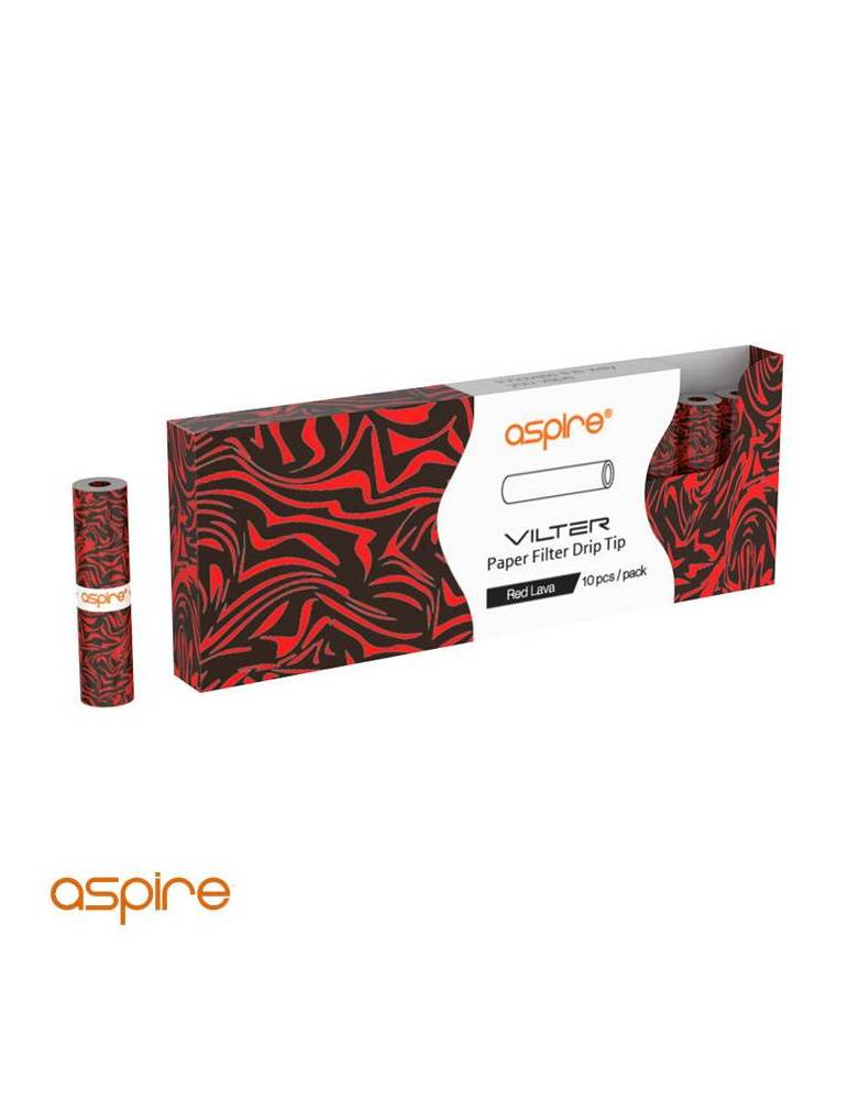 Aspire VILTER Tip (10 pz) filtro in carta di ricambio rosso
