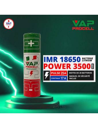 Vap Procell 18650 batteria al Litio 3500mah/25A (1 pz)