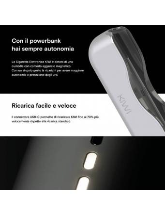 KIWI starter kit 1450mah+400mah (pen + power bank) by KIWI VAPOR - ricarica facile e veloce