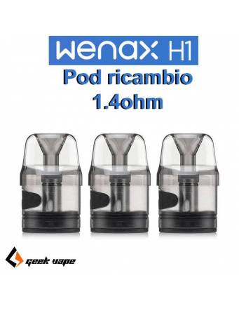 Geekvape WENAX H1 pod di ricambio 2,5ml (3 pz con coil 1,4ohm/08-10W) MTL
