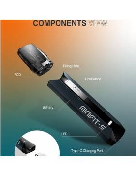 Justfog MINIFIT-S PLUS pod kit MTL 650mah dettaglio