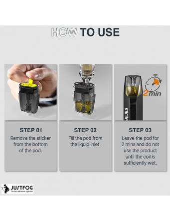 Justfog MINIFIT-S PLUS pod kit MTL 650mah refil