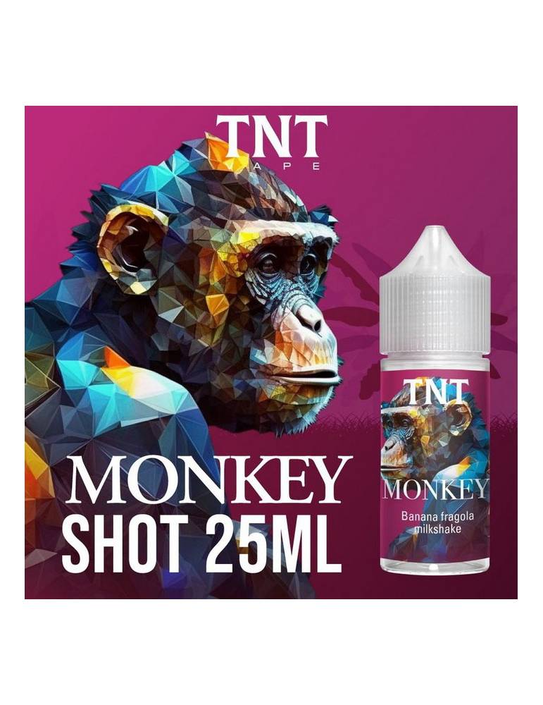 TNTVape ANIMALS – MONKEY 25ml aroma SHOT (Banana e Fragola)
