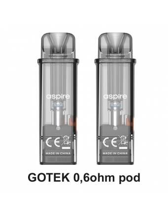 Aspire GOTEK pod di ricambio 4,5ml (2 pz, con coil integrata da 0,6) RDTL