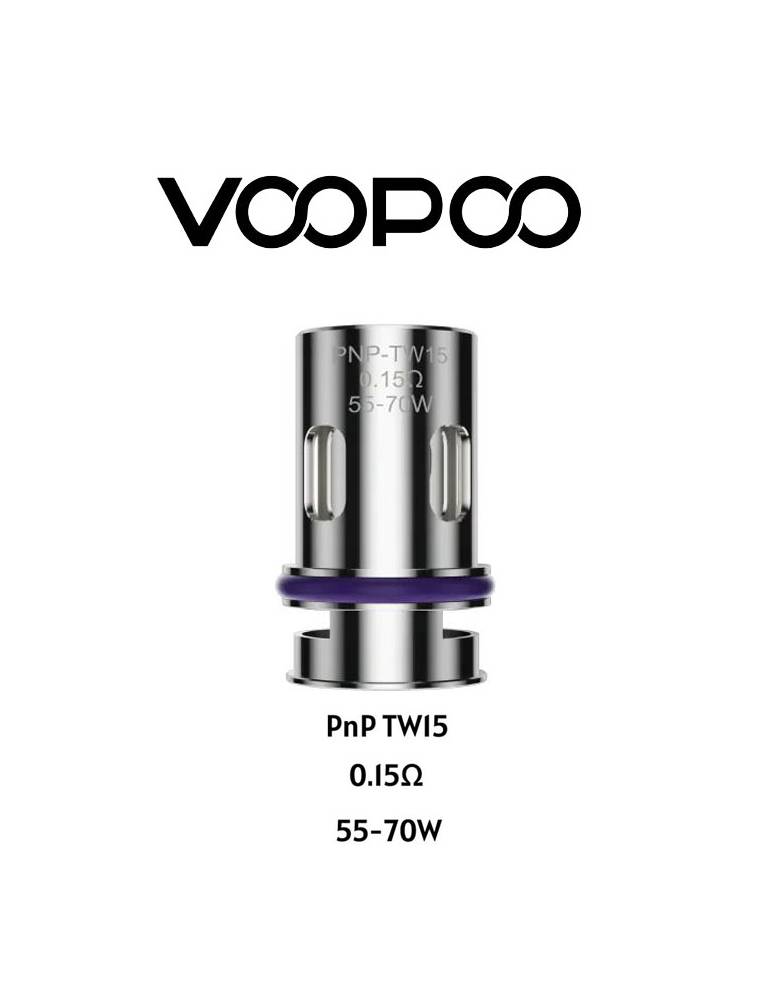 VooPoo PNP-TW15 coil 0,15ohm/55-70W (1 pz) DTL, per UFORCE-L e serie PNP pod/tank