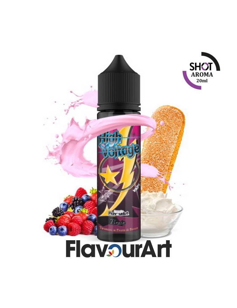 Flavourart High Voltage – BRAIN 20ml aroma Shot Cream (Tiramisù ai Frutti Bosco)