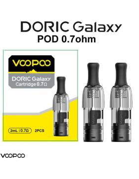 VooPoo DORIC GALAXY pod di ricambio 2ml/0,7ohm (2 pz coil integrata) MTL lp